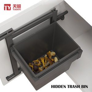 Modern Design Built-in Pull-Out <b>Kitchen</b> Cabinet with Wall Mounted Style Offers Convenient Hidden Storage Space-Saving Waste Bin - Product Image 4
