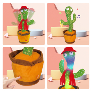Rafale jouet pour enfants danse électrique wobble peluche <span class=keywords><strong>cactus</strong></span> avec lumières musique apprentissage enregistrement de langue - Product Image 5