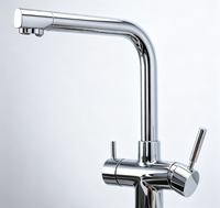 Robinet de cuisine à double poignée avec filtre purificateur d'eau, eau froide et chaude, 5 en 1