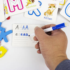 Ensemble de cartes flash personnalisées de haute qualité avec chiffres et alphabets, imprimé en anglais, <span class=keywords><strong>carte</strong></span> éducative pour enfants avec boîte - Product Image 4