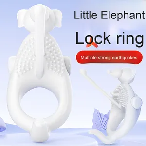 Adult Male Anti-Shooting Silicone <b>Vibration</b> Ring Long-Lasting Delayed Effects Wireless <b>Remote</b> Control Adult Sex Toy - Product Image 1