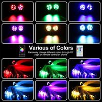 Kit de plafonnier Starlight 1000 pièces 32W, effets scintillants et météores, double moteur, 200 étoiles filantes, lumières à fibres optiques RGBW, modes synchronisation musicale