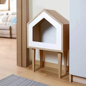 Casa para gatos de madera JX, hecha de materiales prácticos de alta calidad, con una apariencia linda y hermosa. - Product Image 3