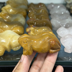 Figuras de Ranas de Cristal Surtidas al por Mayor, 40mm 60mm, Artesanía de Ranas Talladas a Mano en Piedra Múltiple, Decoración Feng Shui para el Hogar - Product Image 4