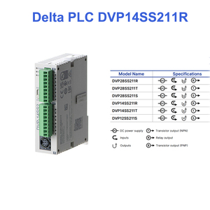ลดราคาพิเศษ! คอนโทรลเลอร์ <span class=keywords><strong>Delta</strong></span> PLC รุ่น DVP Series DVP14SS211R/ DVP14SS211T พร้อม 8DI และ 6DO สำหรับระบบอัตโนมัติในอุตสาหกรรม - Product Image 1