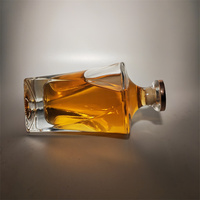 Bouteille diffuseur de parfum en verre cristal scellée au bouchon de liège de 220 ml avec un design élégant pour l'aromathérapie