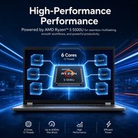 Nouvel ordinateur portable tactile pliable à 360° de 15,6 pouces, processeur AMD Ryzen 5, Windows 11, ordinateur portable professionnel et éducatif, tablette 2 en 1