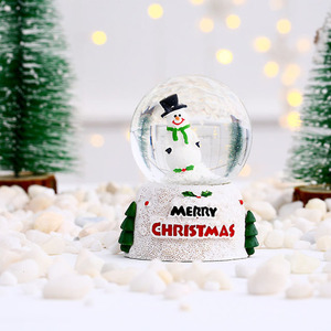 Anggo Kunstmatige Kerstcadeau Kristallen Water Sneeuwbol Kinderen Kleine Ornamenten Led Hars Glazen Bal - Product Image 3