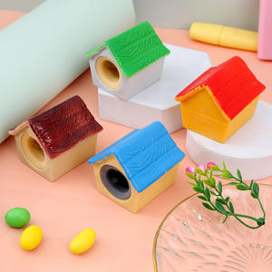 CHENXI Nuevo diseño Cute Puppy Fidget Toys TPR House Shaped Squeeze Cups Vent Toys con Cute Kennel - Product Image 3
