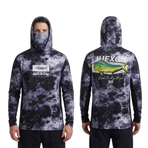 Sweat à capuche de pêche pour <span class=keywords><strong>homme</strong></span>, imprimé camouflage, couvrant tout le visage, avec <span class=keywords><strong>masque</strong></span> intégré, manches longues, léger, respirant, UPF 50, imperméable - Product Image 1