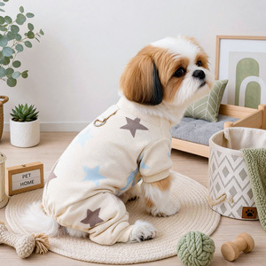 PETCIRCLE Pet <b>Clothes</b> <b>for</b> Spring and Autumn: <b>Small</b> <b>Dog</b> Puppy Onesie with Leash, Soft and Cozy Home Wear - Product Image 3