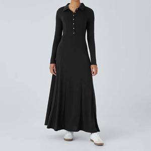 Di alta qualità da donna S <span class=keywords><strong>Online</strong></span> lussuosi eleganti <span class=keywords><strong>abiti</strong></span> larghi Wanita abito di lusso Elegan manica lunga svasato Maxi abito Casual - Product Image 1