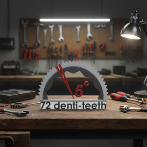Clé à cliquet Fervi 72 dents, mécanisme d'engrenage de précision à 5 degrés - Product Image 2