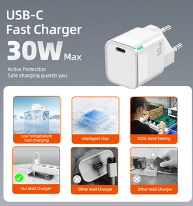 Chargeur rapide <span class=keywords><strong>USB</strong></span> <span class=keywords><strong>C</strong></span> 30W PD QC3.0 <span class=keywords><strong>adaptateur</strong></span> mural pour téléphone portable <span class=keywords><strong>adaptateur</strong></span> <span class=keywords><strong>secteur</strong></span> à charge rapide - Product Image 2