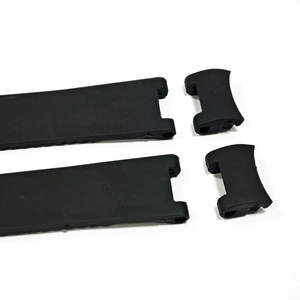 لساعة Ulysse <span class=keywords><strong>Nardin</strong></span> البحرية الفاخرة حزام 22 ، استبدال المطاط الأسود لساعة المعصم - Product Image 4