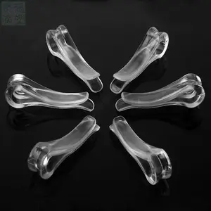 Wholesales plastic shirt packaging clip clear transparent plastic packing clips for clothing