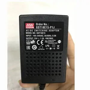 Iyi demek GST18E12-P1J kamera 12V 1A evrensel güç adaptörü ayarlanabilir avrupa standart 18W 1.5A Meanwell adaptörü 12V