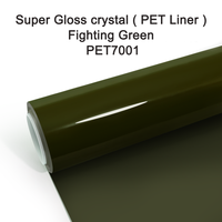 WRAPMASTER Battle Green 1.52*17m Film de protection de carrosserie de voiture auto-adhésif en vinyle PET PVC brillant changeant de couleur
