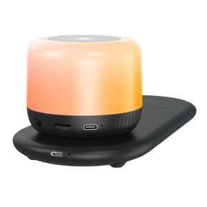เครื่องชาร์จไร้สาย 2 in 1 พร้อมลำโพง วิทยุ FM บลูทูธระยะไกล สำหรับความบันเทิงที่บ้านและนอกบ้าน - Product Image 4