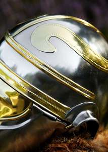 Casco Romano de la Herencia Romana, Metal Plateado/Dorado, Accesorio Decorativo para Disfraces, para Parques Temáticos, Eventos Culturales, Históricos - Product Image 5