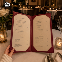 Menu de restaurant haut de gamme, menu de bar gastronomique, couvertures de menu de luxe, cartes de menu personnalisées, dossiers de menu avec logo personnalisé