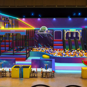 <span class=keywords><strong>Parc</strong></span> d'attractions commercial nouveau design Équipement de jeu pour enfants Aire de jeux intérieure avec trampoline de gymnastique - Product Image 4