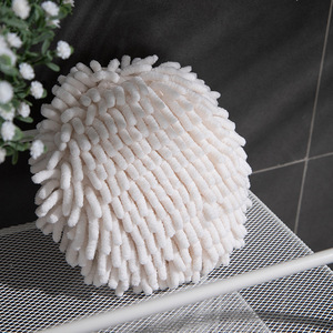 Serviette à main en chenille, épaisse, douce, à séchage rapide, absorbante, suspendable, pour cuisine et salle de bain - Product Image 1