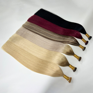 Extensiones de Cabello Humano <span class=keywords><strong>con</strong></span> Punta I de 18 Pulgadas, Color Castaño Oscuro y <span class=keywords><strong>Rubio</strong></span>, Extensiones de Cabello <span class=keywords><strong>con</strong></span> Punta K, Extensiones de Cabello <span class=keywords><strong>con</strong></span> Punta Plana Suave, Cabello Humano para Bodas - Product Image 3