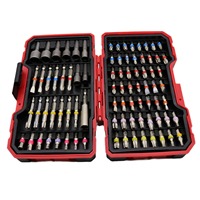 Jeu de 32/45/83 embouts courts pour tournevis électrique en matériau S2, comprenant embouts plats, Phillips, étoile, Torx, hexagonaux et rallonges