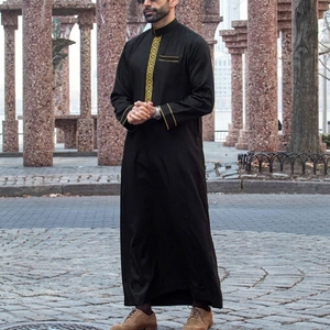 <span class=keywords><strong>Djellaba</strong></span> marocaine de luxe pour homme, robe arabe élégante à manches longues, Qamis, vêtement islamique de prestige, Kaftan - Product Image 1