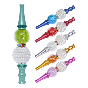 Bocchino narghilè di lusso in lega di zinco con diamanti artificiali e gioielli con bocchino Shisha di perle - Product Image 1