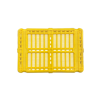 Caisse à fruits et légumes en plastique de qualité alimentaire 690*485*370mm, avec poignée en fer robuste, empilable, panier de récolte