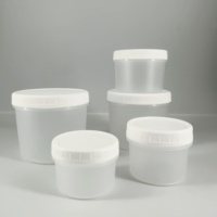 Plastieken voedselbewaarbak met schroefdeksel 200ml luchtdichte keuken bewaarpot saus soep delicatessenbak stapelbaar transparante set