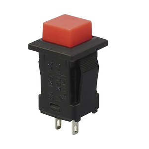 3A 125VAC 1A 250VAC Interruptor de botón de enganche Carcasa negra Interruptor de encendido y apagado Botón cuadrado Botón pulsador de 2 pines - Product Image 1