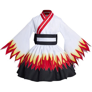 Costume de cosplay d'anime pour femmes, robe kimono, ceinture <span class=keywords><strong>obi</strong></span>, jupe plissée, personnage japonais, ensemble de fête de carnaval pour adultes - Product Image 5