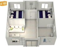 Maison modulaire préfabriquée personnalisable, maison conteneur extensible avec cuisine et salle de bain pour appartement et petite maison familiale