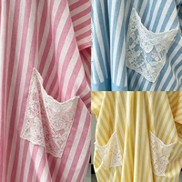 Robe chemise ample à rayures douces pour femme, grande taille, style africain, nouvelle collection été 2026, transfrontalière Europe-Amérique