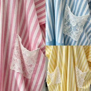 Vestido Camisero Holgado de Manga Corta con Rayas Dulces, Talla Grande Africana, Novedad de Verano 2026 para Mujer, Estilo Europeo Americano Transfronterizo - Product Image 5