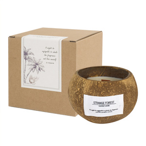 Vente en gros de bougies parfumées en coquille de noix de coco personnalisées parfum avancé en cire végétale huile essentielle encens maison Noël transfrontalier - Product Image 3