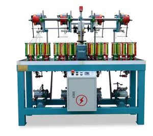 CE HENGHUI HIGH SPEED KBL-16-4-90 16 spindles elastic cord shoelace drawing cord braiding machine