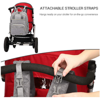 Sac à dos à couches, sacs à langer multifonctions pour bébé, sac à dos de voyage étanche avec matelas à langer et sangles de poussette