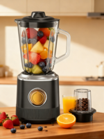 Nouveau mixeur sous vide Jae 1,5 L en verre/plastique 2025, mixeur de table, mixeur à smoothies, mixeur à jus pour la cuisine et la maison
