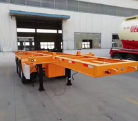 Châssis de conteneur en acier personnalisable de 20 à 40 pieds de long, semi-remorque à 3 essieux, tracteur, charge utile maximale de 60 tonnes, camion Howo à ressorts mécaniques