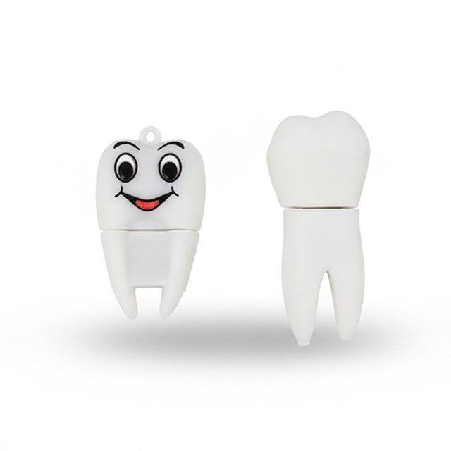 Custom Dentist Gifts Gadget Usb Stick 4GB 8GB 16GB 32GB Teeth Shape Flash Disk Pvc Tooth Usb Flash Drive Dental Clinic Pendrive