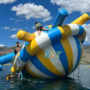 Grande acqua giochi gonfiabili Spinner gonfiabile per il tempo libero galleggiante acqua vacer UFO barca