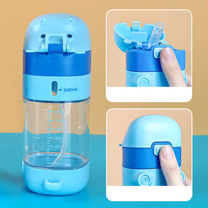 แก้วหัดดื่มแบบหลอดดูดลายการ์ตูน Tritan ปลอดสาร BPA เป็นมิตรกับสิ่งแวดล้อม ป้องกันการหก ขนาด 10 ออนซ์ สำหรับเด็กอายุ 1-3 ปี ล้างในเครื่องล้างจานได้ พร้อมสายสะพาย - Product Image 2