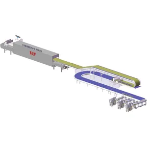 Linea di produzione automatica industriale del pan di spagna del bigné della macchina per fare la torta di riempimento della crema pasticcera del Muffin