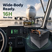 Tracteur de manutention aéroportuaire robuste à batterie lithium 80V 700Ah LiFePO4 pour avions à fuselage large