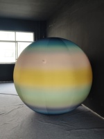 Décorations de Noël sur le thème de l'espace : Grands modèles de planètes gonflables avec souffleur, en PVC Oxford, style boule, petites décorations de planètes