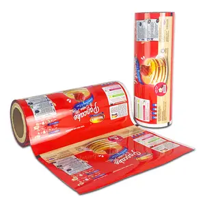 Özelleştirilmiş rulo film baskılı logo gıda sınıfı alüminyum folyo sıcak satış gözleme emballages yumuşak plastik torba film için aperatif ambalaj